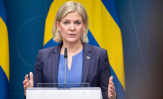 Prime Minister Magdalena Andersson in Stockholm, Sweden, Sept. 14, 2022.