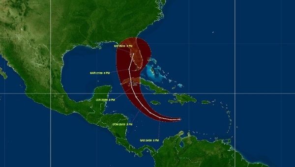 The cyclone, which would reach category 3 on the Saffir-Simpson scale (out of a maximum of five) could hit the western sector of Cuba next Tuesday, while it would reach Florida the following Thursday. Sept. 25, 2022.