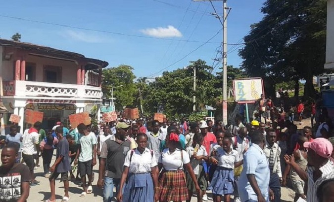 Demostrations in Port-au-Prince, Haiti, Oct. 4, 2022.