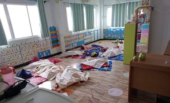 Crime scene at the childcare center in Thailand, Oct 6. 2022.