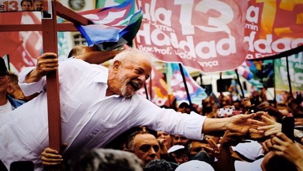 Leftist candidate Luis Inácio Lula da Silva will visit this week the municipality of Belford Roxo, in Rio de Janeiro, as part of his campaign for the runoff election. Oct. 10, 2022. 