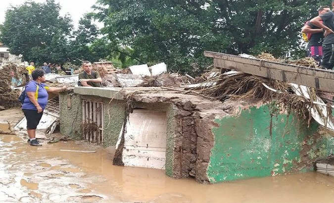 Houses affected by flood and landslide, Las Tejerias, Venezuela, Oct. 2022.