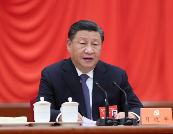 Xi Jinping, general secretary of the Communist Party of China (CPC) Central Committee, makes an important speech at the seventh plenary session of the 19th Central Committee of the CPC, in Beijing, capital of China. The plenary session was held from Oct. 9 to 12 in Beijing.