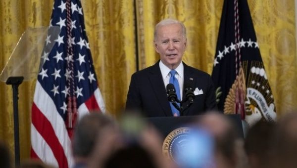 Photo taken on Sept. 30, 2022 shows U.S. President Joe Biden speaking during an event at the White House in Washington, D.C., the United States.