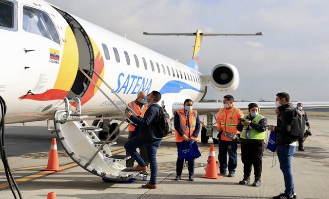 First Flight of Colombian Airline Satena Lands in Venezuela