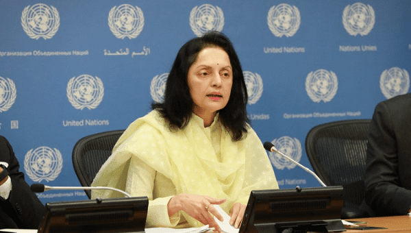 Ruchira Kamboj, permanent representative of India to the United Nations, NYC, U.S., Dec. 1, 2022.