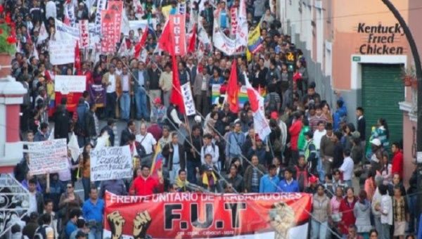Ecuadorian Unions Demand Better Wages and Jobs | News | teleSUR English