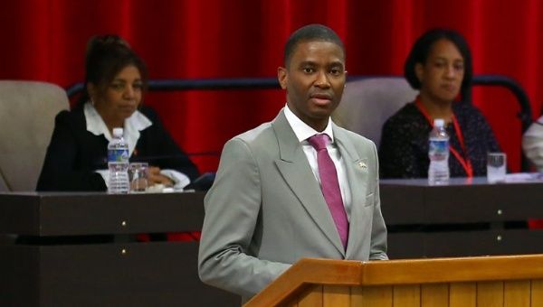 Grenada's Prime Minister Dickon Mitchell