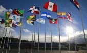 Flags of some of the CELAC countries.