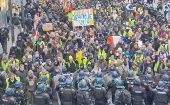 Massive protests over inflation in Paris, France, Jan. 12, 2023.