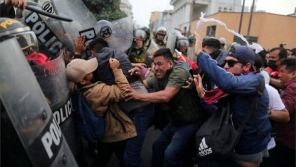 Since last December 7, following the dismissal of former president Pedro Castillo, Peru has been experiencing nationwide social protests. Feb. 15, 2023. 