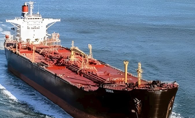 An Iranian ship heading towards Venezuela, Dec. 2022.