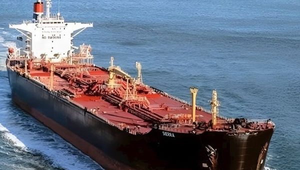 An Iranian ship heading towards Venezuela, Dec. 2022. 