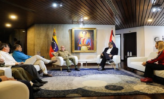 President Nicolas Maduro (2R) with Latin American leaders, Caracas, Venezuela, March 5, 2023.