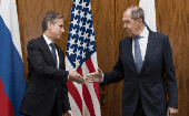 U.S. Secretary of State Antony Blinken (L) and Russian Foreign Minister Sergey Lavrov (R). 