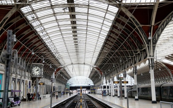 This photo taken on Jan. 5, 2023 shows a view of Paddington Station in London, Britain, as rail workers continue a strike over pay and terms.