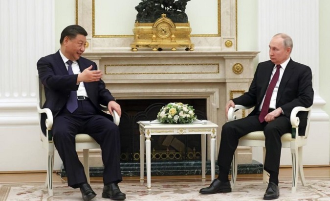 Chinese President Xi Jinping (L) & Russian President Vladimir Putin (R), March 20, 2023.