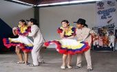People dance a Joropo song, Venezuela. 