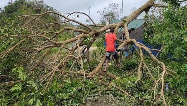 A view of the damage in the aftermath of Kevin cyclone in Port Vila, Vanuatu, March 4, 2023.
