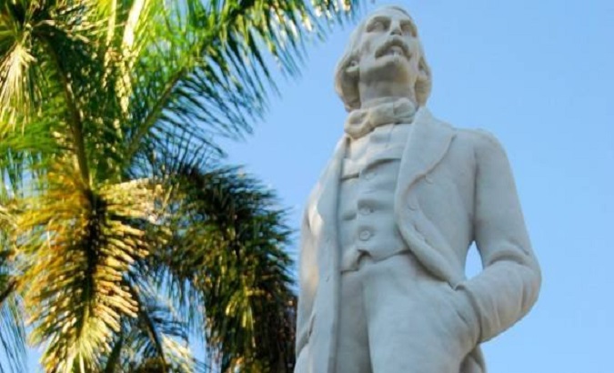 A statue of Carlos Manuel de Cespedes, Cuba.
