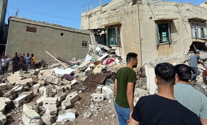 House destroyed by Israeli shelling in Gaza, May 11, 2023.