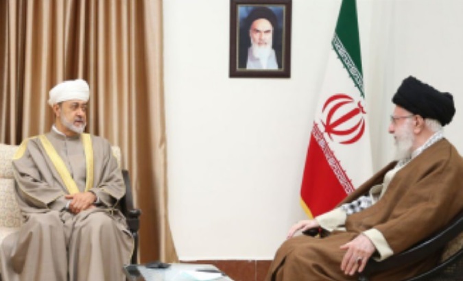 Sultan of Oman Haitham bin Tariq (L) & Iran's Supreme Leader Ali Khamenei (R).