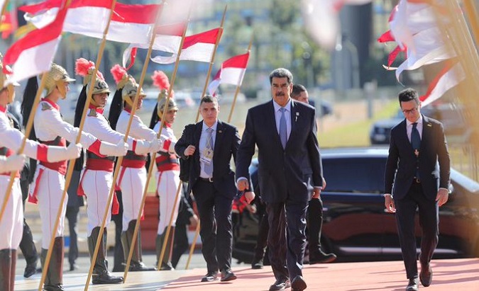 Venezuelan President Nicolas Maduro entering the Itamaraty Palace, Brasilia, Brazil, May 30, 2023.
