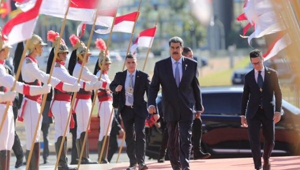 Venezuelan President Nicolas Maduro entering the Itamaraty Palace, Brasilia, Brazil, May 30, 2023.