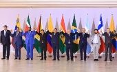 President Nicolas Maduro (L) and other South American heads of state in Brasilia, Brazil, May 30, 2023.