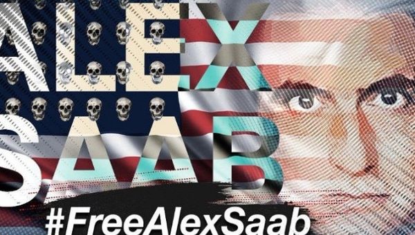 Poster of a campaign in solidarity with Alex Saab.