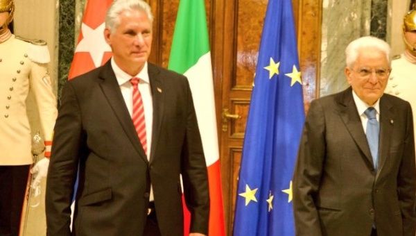 President Miguel Diaz-Canel (L) & Italian President Sergio Mattarella (R), June 20, 2023.