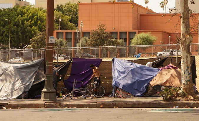 Homeless people in California, U.S., June, 2023.