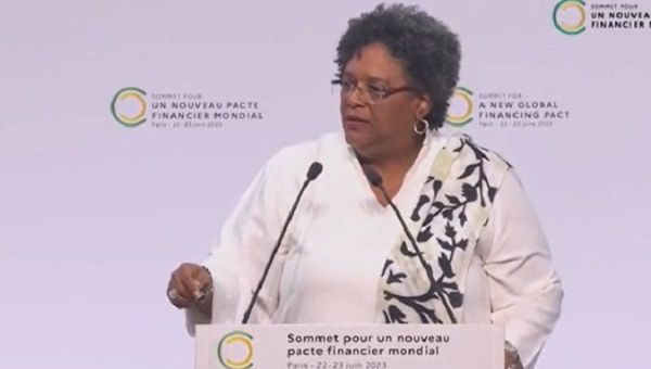 Barbados Prime Minister Mia Mottley, Paris, France, June 22, 2023.