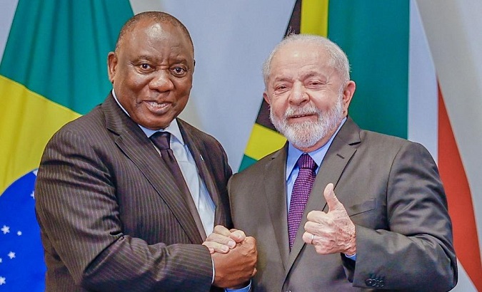 South African President Cyril Ramaphosa (L) & Brazilian President Lula da Silva, June 22, 2023.