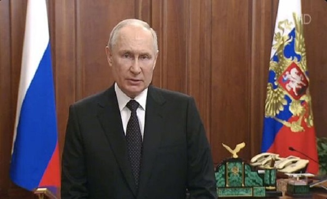 Russian President Vladímir Vladímirovich Putin. Jun. 24, 2023.