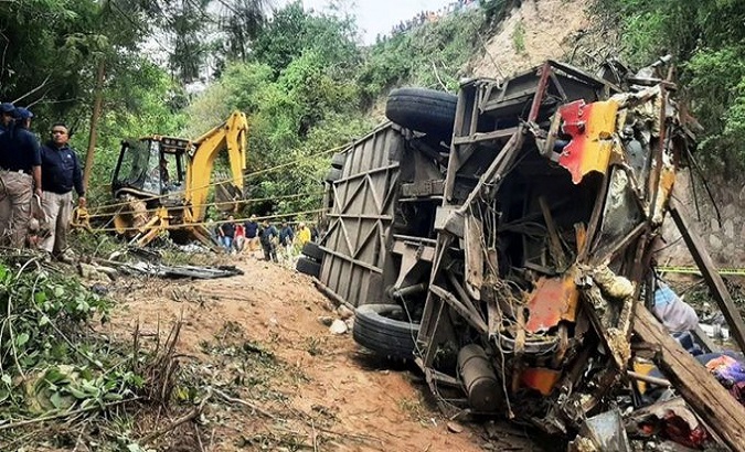 Bus plunged off the cliff in Oaxaca, Mexico. Jul. 6, 2023.