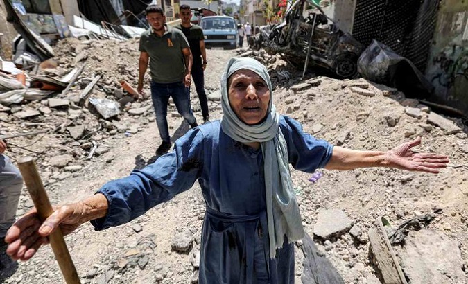 A Palestian woman in Jenin, July 2023.