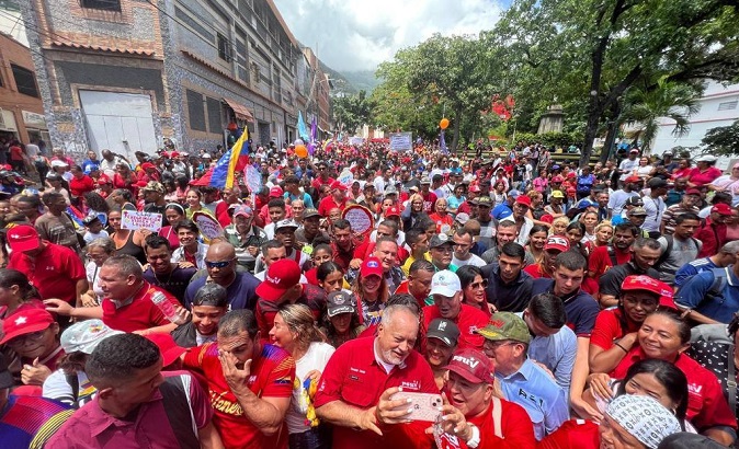 Citizens march in La Guaira, Venezuela, July 13, 2023.