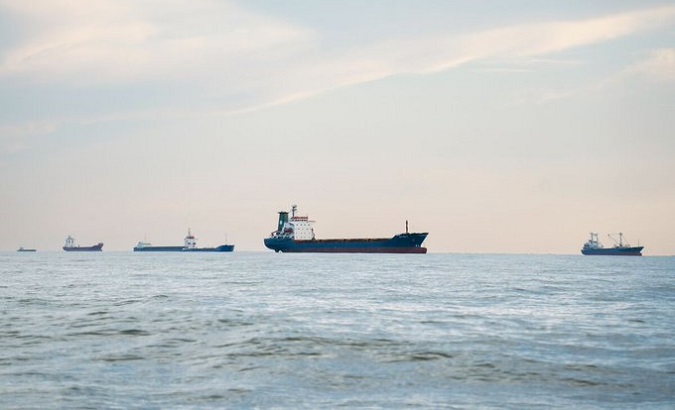 Cargo ships at the Black Sea, July 2023.