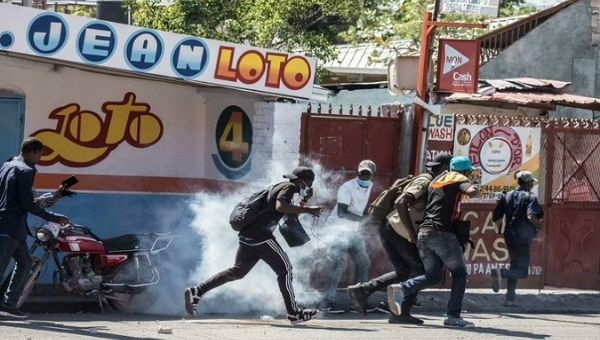  Protest groups that called for the resignation of the Haitian Prime Minister Ariel Henry. Jul. 20, 2023. 