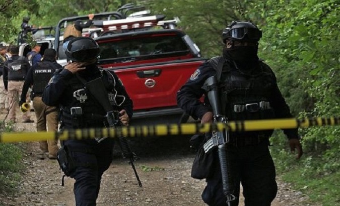 Mexico's State Police in the place of the ambush. Jul. 27, 2023.