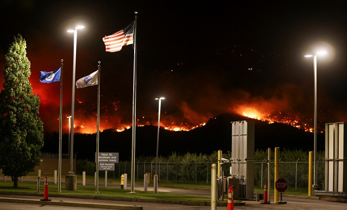 Wildfire Burns Across Canada-US Border. Jul. 31, 2023.