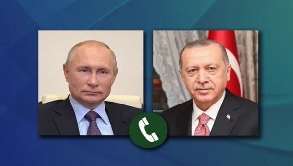 Russian President Vladimir Putin held a telephone call with his Turkish counterpart Recep Tayyip Erdogan. Aug. 2, 2023. 