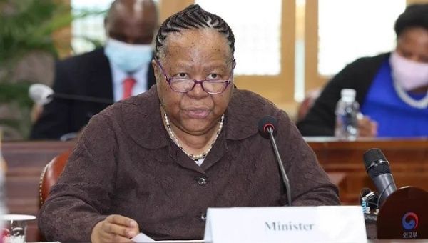 South African Minister of International Relations and Cooperation Naledi Pandor. Aug. 7, 2023. 