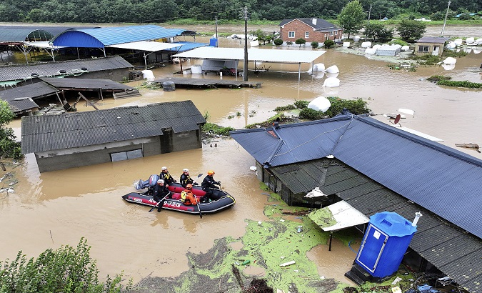 Flooding in S. Korea. Aug. 11, 2023.