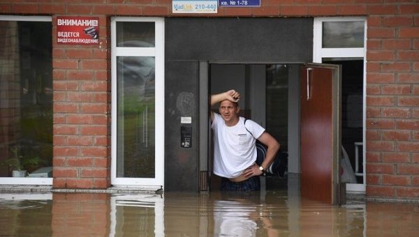 Flood in Ussuriysk, Primorsky Krai, Russia, Aug. 12, 2023. 