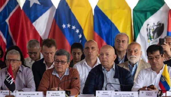File photo of the Colombian government and ELN negotiators, 2023.
