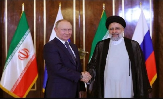 Russian President, Vladimir Putin (left) and his Iranian counterpart, Ebrahim Raisi (right). Aug. 18, 2023.