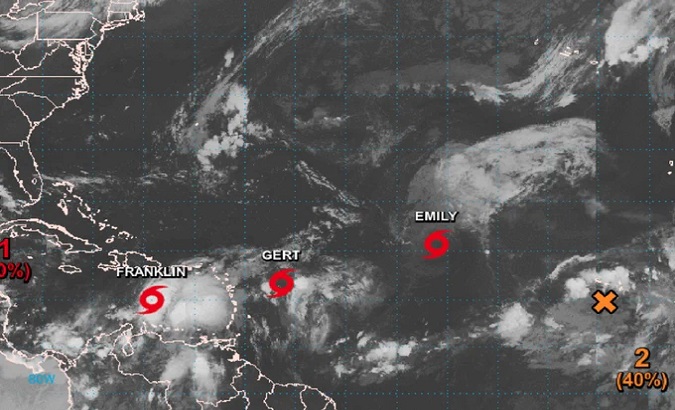 Five hurricanes in the Atlantic. Aug. 23, 2023.