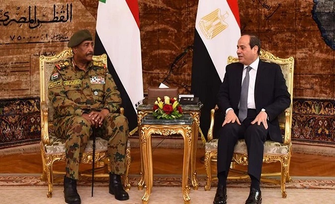 Sudanese leader and army chief General Abdel Fattah al-Burhan met with Egyptian President Abdel Fattah al-Sisi in the coastal city of El Alamein. Aug. 29, 2023.